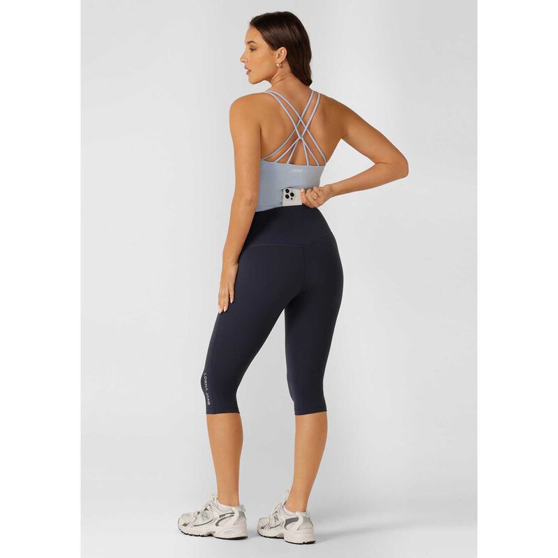 Lorna Jane Lotus No Chafe Phone Pocket 3/4 Leggings image number 7